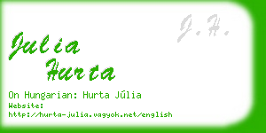 julia hurta business card