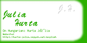 julia hurta business card